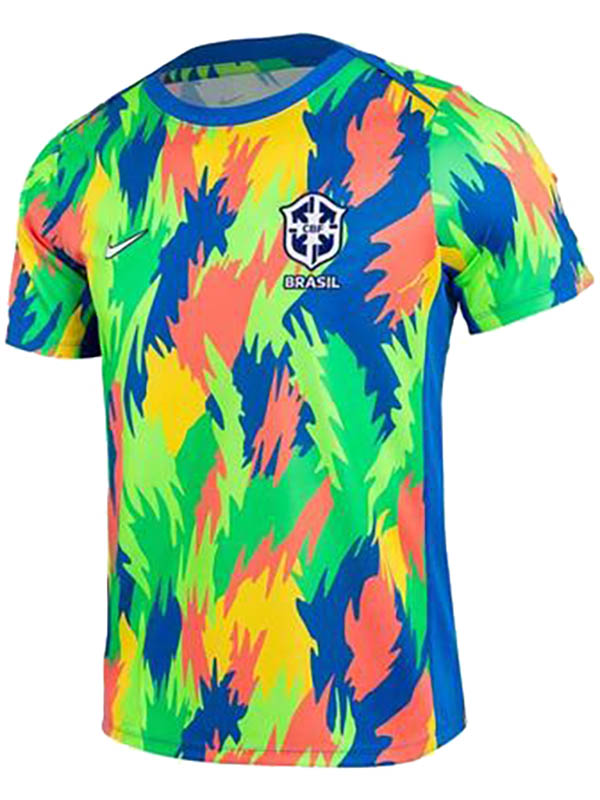 Brazil maillot de football d'avant-match pour adulte uniforme de sport vert pour homme haut de football chemise de sport 2025-2026